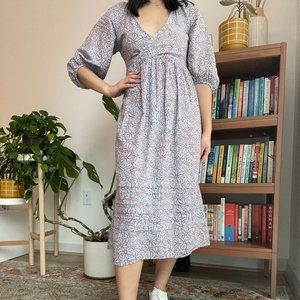 Madewell Lavender Print Dress (XXS)